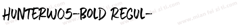 HunterW05-Bold Regul字体转换